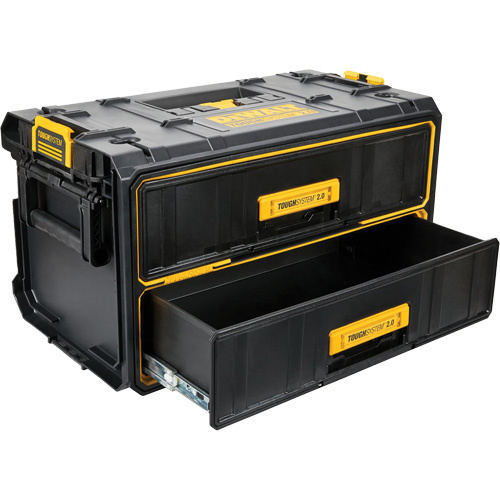 Black & Decker DWST08320 ToughSystem® 2.0 Two-Drawer Unit, 12-1/3" x 12-3/5", Black/Yellow - (Each)