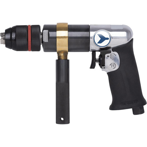 JET 404444 AD12VSR Variable Speed Air Drill, 6 CFM, 1/4" NPT, 1/2" Chuck, Keyless - (Each)