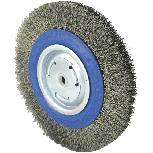 JET 550242 Crimped Wire Wheel Brushes, 8" Dia., 0.014" Fill, 1/2" - 5/8" - 2 Arbor - (Each)