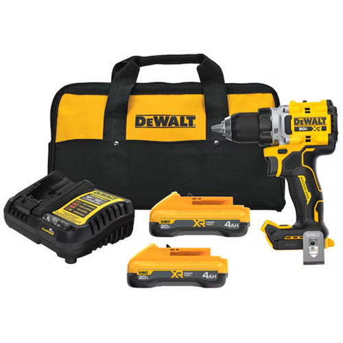 DEWALT DCD801QQ2 MAX* XR® Brushless Cordless Drill/Driver Kit, Lithium-Ion, 20 V, 1/2" Chuck - (Each)