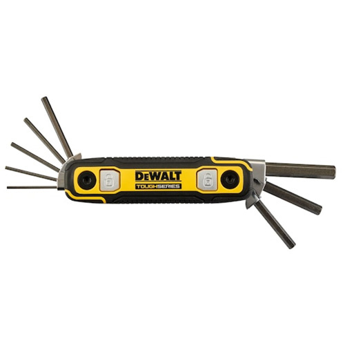 DEWALT DWHT70266 TOUGHSERIES Folding Locking Hex Key, 8 Pcs., Imperial - (Each)