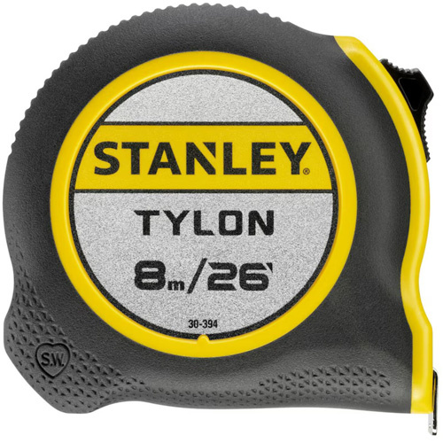 Stanley Tools STHT39526 Tylon Tape Measure, 26'/8 m, Imperial & Metric Graduations - (Each)