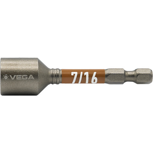 Vega T165MN716 Impactech® Nut Driver, 7/16" Tip, 1/4" Drive, 2-9/16" L, Magnetic - (Each)