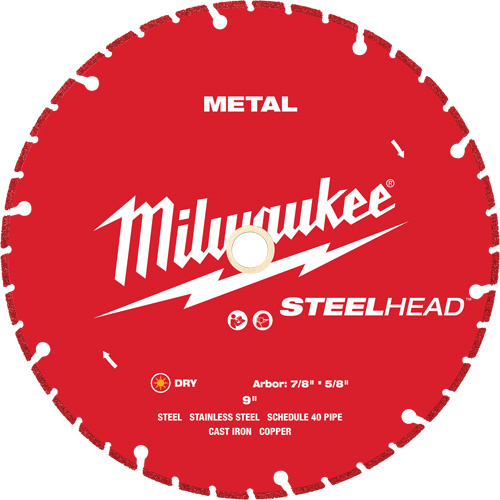 Milwaukee 49-93-7825 STEELHEAD Cutting Diamond Blade, 9", Metal Use - (Each)