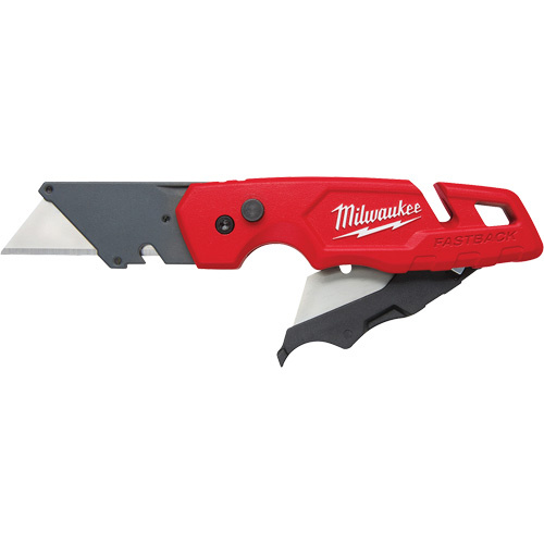 Milwaukee 48-22-1502 FASTBACK Folding Utility Knife with Blade Storage, Metal Handle - (Each)