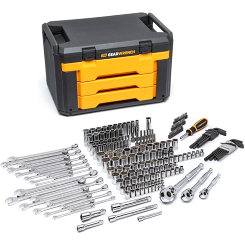Gearwrench 80940 Mechanics Tool Set in 3 Drawer Storage Box - (Each)