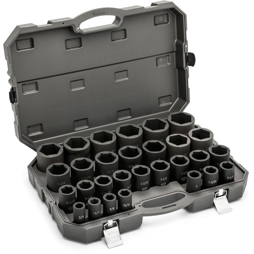 Gearwrench 84037 6 Point SAE Socket Set, 29 Pcs, Impact, 3/4" Drive Size, Deep - (Each)