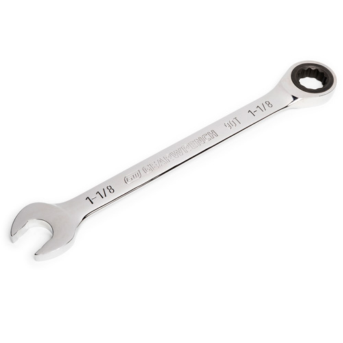Gearwrench 86955 90-Tooth Ratcheting Combination Wrench, 12 Point, 1-1/8", Chrome Finish - (Each)