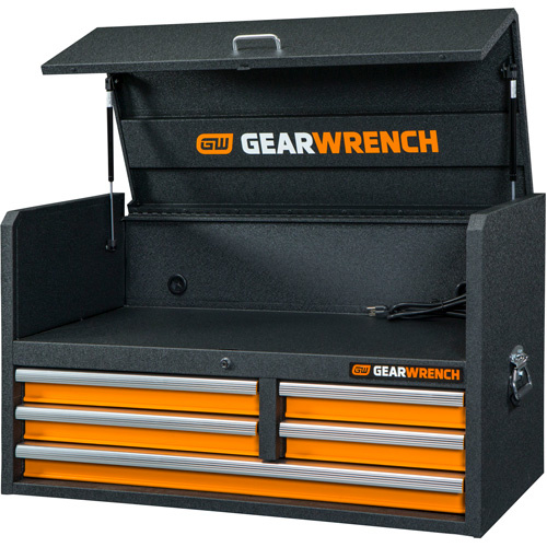 Gearwrench 83244 Tool Chest, 40-3/5" W, 5 Drawers, Black/Orange - (Each)