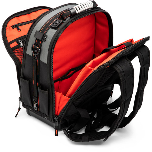 Crescent CTB1000T Tradesman Backpack, 18" L x 10" W, Black/Grey/Orange, Polyester - (Each)