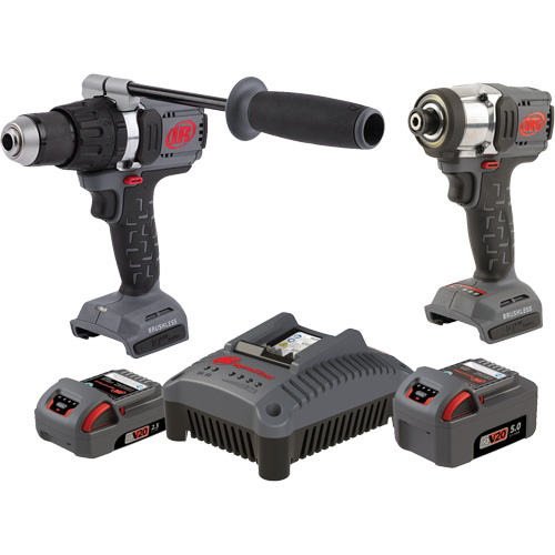 Ingersoll Rand IQV20-2DW Hammer Drill & Impact Driver Combo Tool Kit, Lithium-Ion, 20 V - (Each)