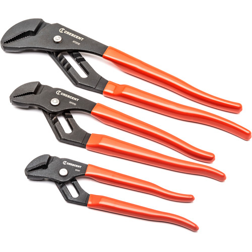 Crescent RT200SET3-05 Straight Jaw Dipped Handle Tongue & Groove Plier Set, 3 Pieces - (Each)