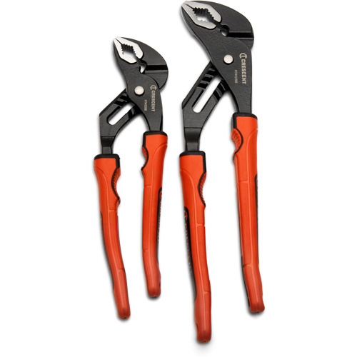 Crescent RT400SGSET2R-05 Grip Zone V-Jaw Tongue & Groove Plier Set with Dual Material Rawhide Handle, 2 Pieces - (Each)