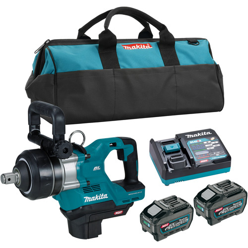 Makita TW009GT202 40Vmax XGT Brushless Short Anvil Impact Wrench Kit, 40 V, 1" Socket - (Each)