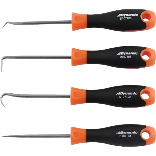 Dynamic Tools D107001 Mini Hook & Pick Set, 4 Pieces - (Each)