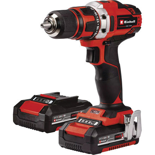 Einhell 4513979 Cordless Drill/Driver Kit, Lithium-Ion, 18 V, 1/2" Chuck, 354 in-lbs Torque - (Each)