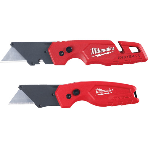 Milwaukee 48-22-1503 2-Piece FASTBACK Folding Utility Knife Set, Plastic Handle - (Each)