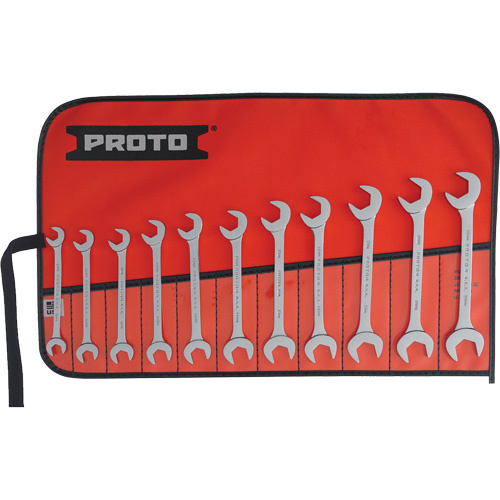 Proto J3100M 11-Piece Angled Open-End Wrench Set, Polished - (Each)